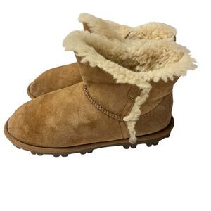 Kirkland Signature‎ Shearling Lined Boots Womens Size 7 Pull On Chestnut